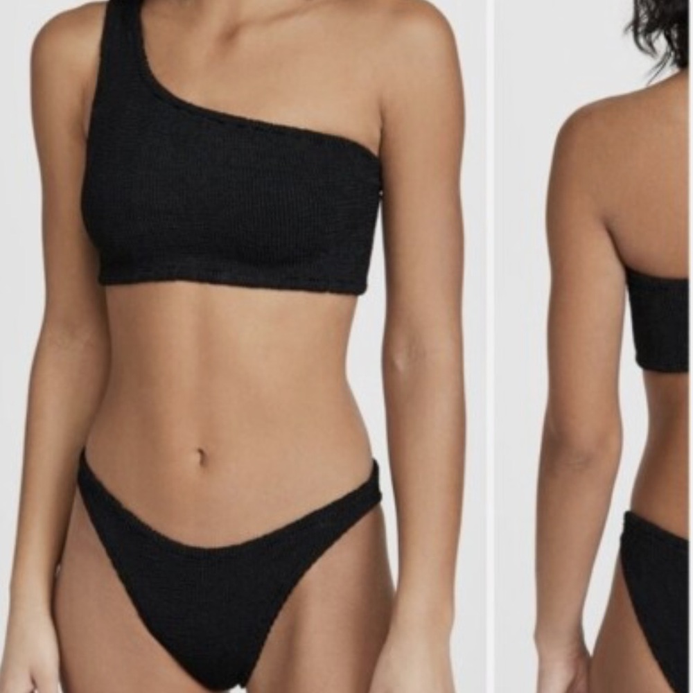 Hunza G Charcoal Textured Swimwear